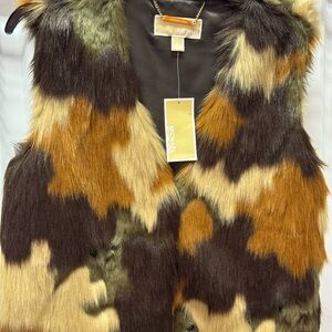 Michael Kors Camouflage Fur Vest